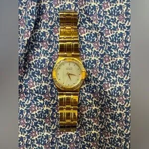 Citizen Eco Drive Gold Toned Watch With Abalone and Bezel Diamond accent Face Citizen Eco-Drive Diamond Accent Gold-Tone Mother-of-Pearl  main image 4